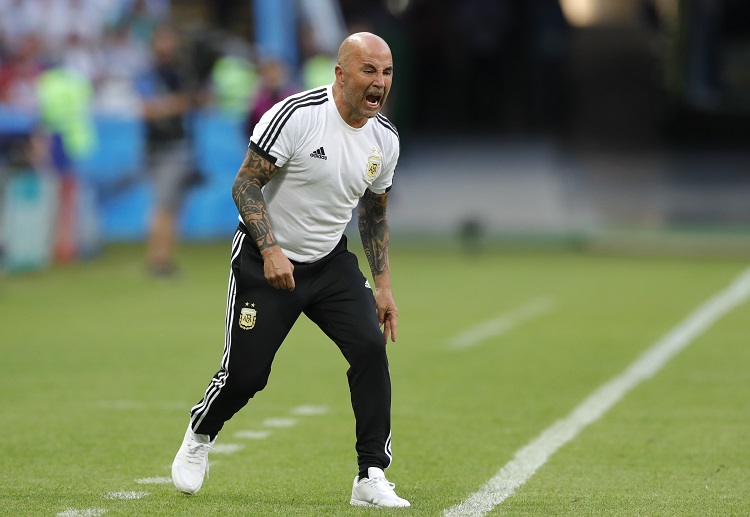 2018世界杯:桑保利在阿根廷与法国的比赛中咆哮