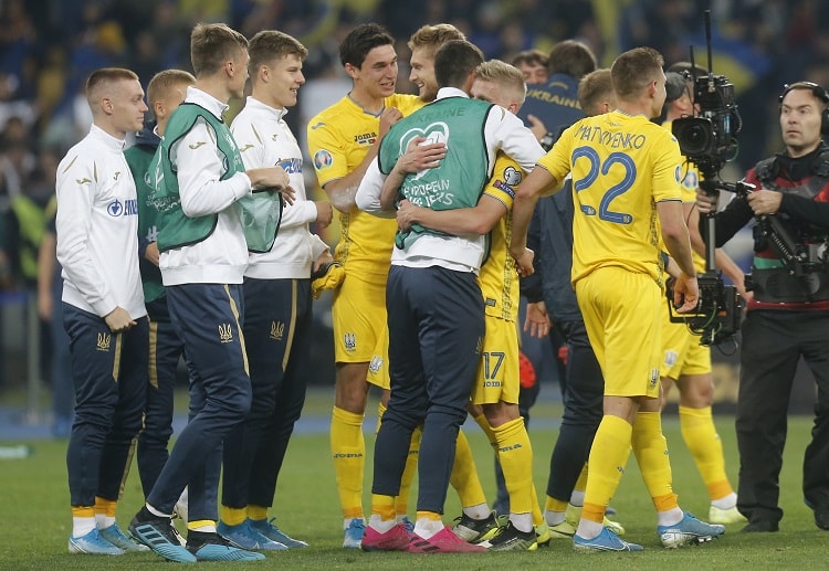 Ukraine squad celebrates after defeating Cristiano Ronaldo and Portugal