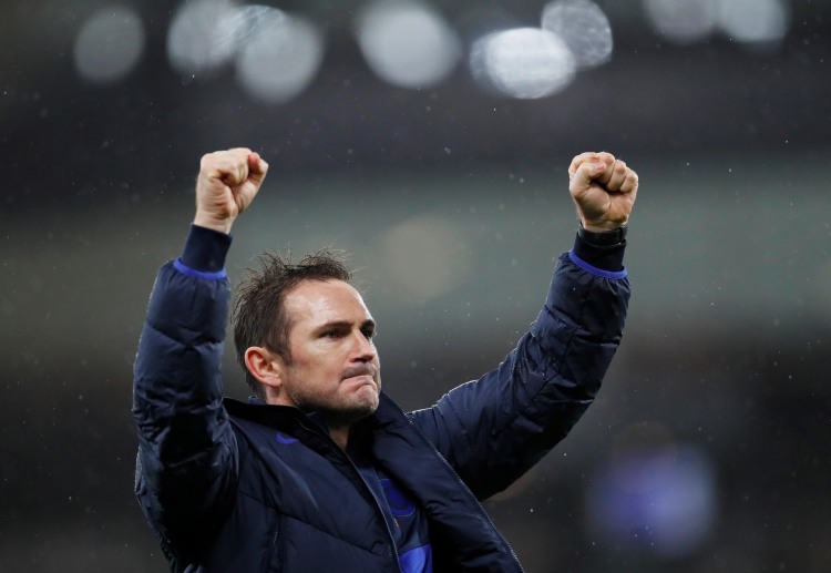 Frank Lampard looks delighted after Chelsea's 1-2 Premier League win over Watford