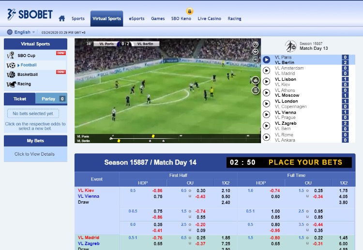 Bring the football action alive by playing SBOBET’s Virtual Football