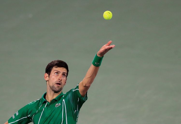 Novak Djokovic beats Philipp Kohlschreiber during their clash in the ATP 500 Dubai Tennis Championships