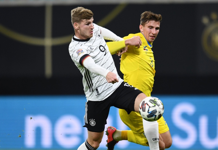 欧足联 德国 的维尔纳获得黄牌