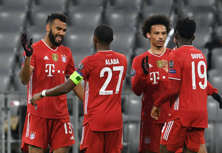 Substitute Eric Maxim Choupo-Moting nets the second goal of Bayern Munich against Lazio in the Champions League