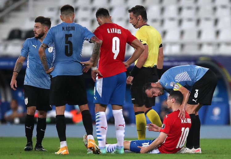 Miguel Almiron has suffered an injury during Paraguay's Copa America battle against Uruguay