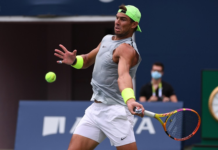 Rafael Nadal cần nỗ lực tích lũy điểm tại Rogers Cup 2021.