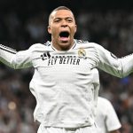 Kylian Mbappe has scored 17 goals in 22 La Liga matches for Real Madrid this season