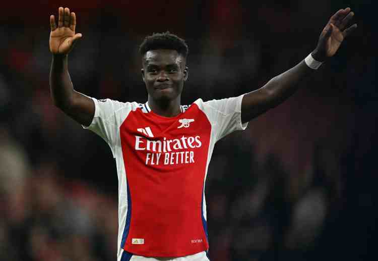 Bukayo Saka pimpin lini depan Arsenal di pertandingan Premier League