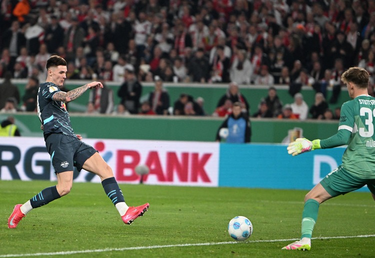 德国杯 第62分钟，塞斯科的进球为莱比锡红牛缩小比分差距，但最终未能挽回败局。