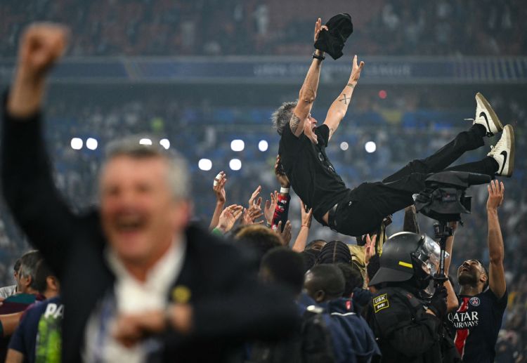 Champions League: Luis Enrique and Paris Saint-Germain celebrate victory at Allianz Arena