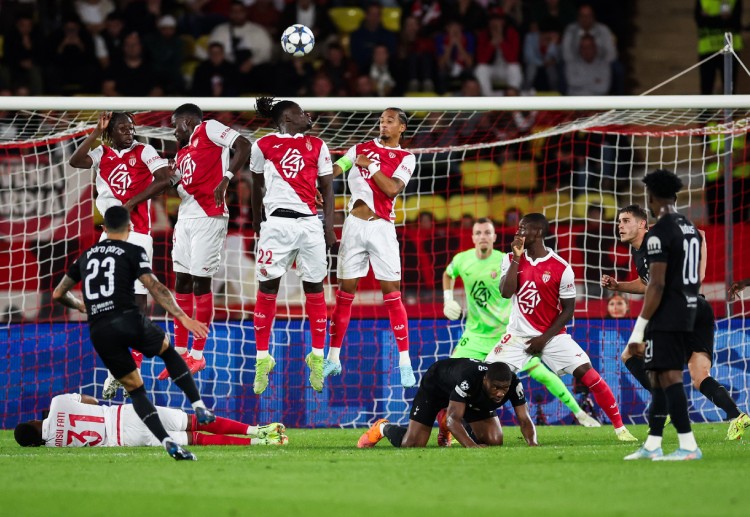 欧冠联赛 尽管摩纳哥全场射门17次,却始终未能攻破对手球门。