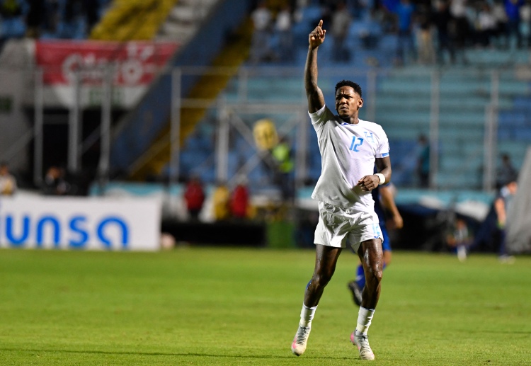 Romell Quioto celebrates Honduras' opening goal in 2026 World Cup qualifier vs Nicaragua