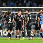 欧冠联赛 尽管那不勒斯在控球率上占据优势，但锋线迟迟未能打开局面，最终主场与法兰克福0比0战平