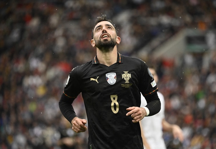 世界杯预选赛 布鲁诺·费尔南德斯在第72分钟攻入个人第三球，帮助葡萄牙将比分拉大至7比1。