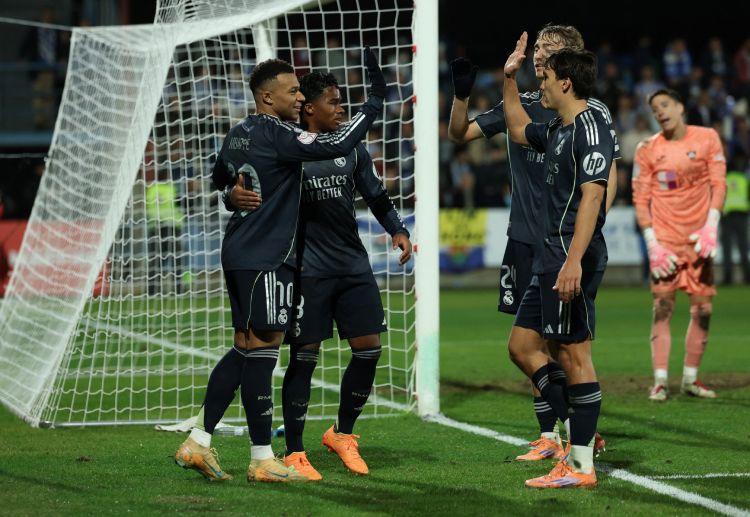 国王杯 姆巴佩在比赛中梅开二度,并造成对方乌龙球,帮助皇马淘汰塔拉韦拉,顺利晋级16强。