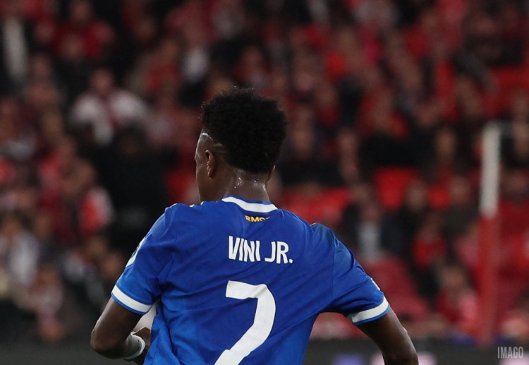 Vinicius Junior scored in the first leg of Real Madrid’s Champions League tie against Benfica