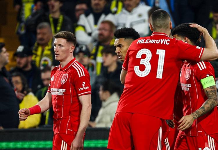 欧洲联赛 凭借伊戈尔·热苏斯的进球和助攻，诺丁汉森林客场3比0大胜费内巴切