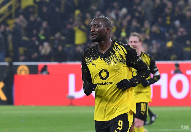 Serhou Guirassy scored in the first leg of Borussia Dortmund’s Champions League tie against Atalanta