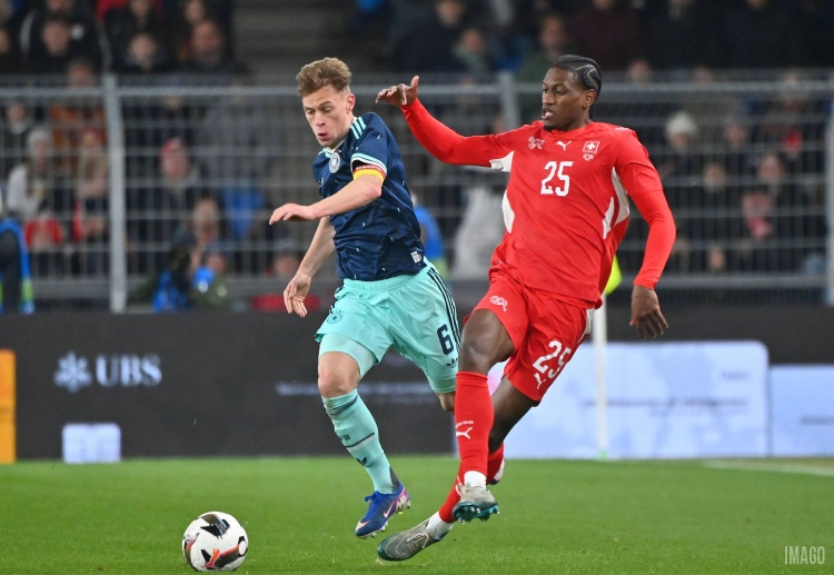 国际友谊赛  瑞士球员蒙泰罗攻入精彩进球，将比分追平。