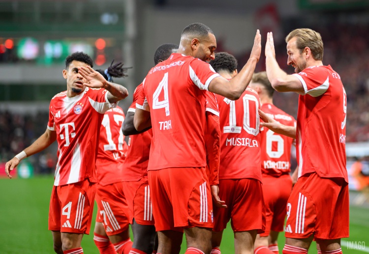 德国杯 凯恩为拜仁慕尼黑攻入首球，并以庆祝动作点燃全场气氛。