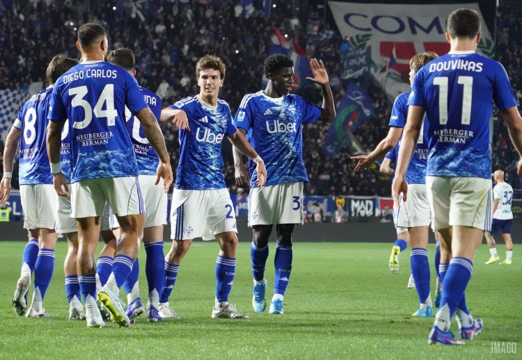 意甲联赛 库尼亚点射得手，科莫追至3比4。