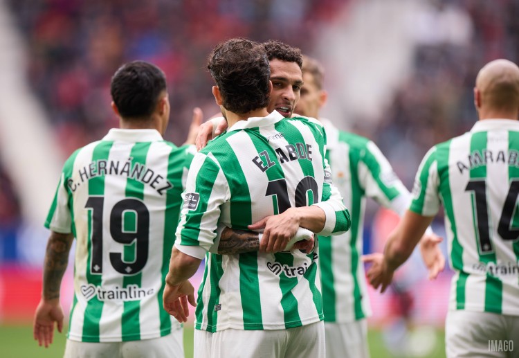 西甲联赛  表现抢眼的埃扎尔祖利，将继续担任贝蒂斯左路进攻要角。