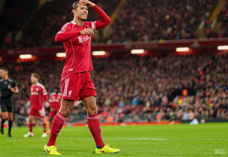 英超联赛 利物浦上轮默西塞德德比补时绝杀，范戴克头球建功，士气大振。