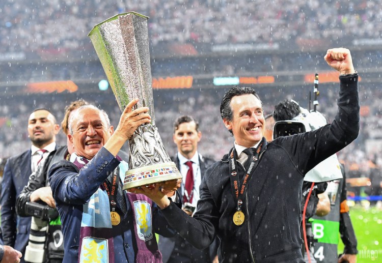 Unai Emery wins his fifth European honour as Aston Villa lift the Europa League trophy