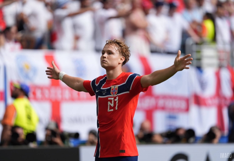 Andreas Schjelderup has scored an early goal for Norway during their World Cup 2026 match vs England